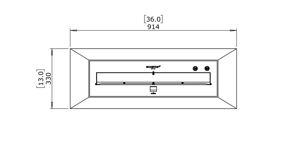 Ecosmart Fire Grate 36 Insert