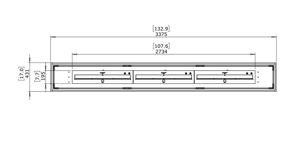 Ecosmart Linear 130 Fire Pit Kit