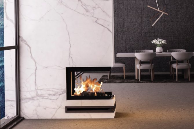 Corner, 3 & 4 Sided Wood Fireplaces