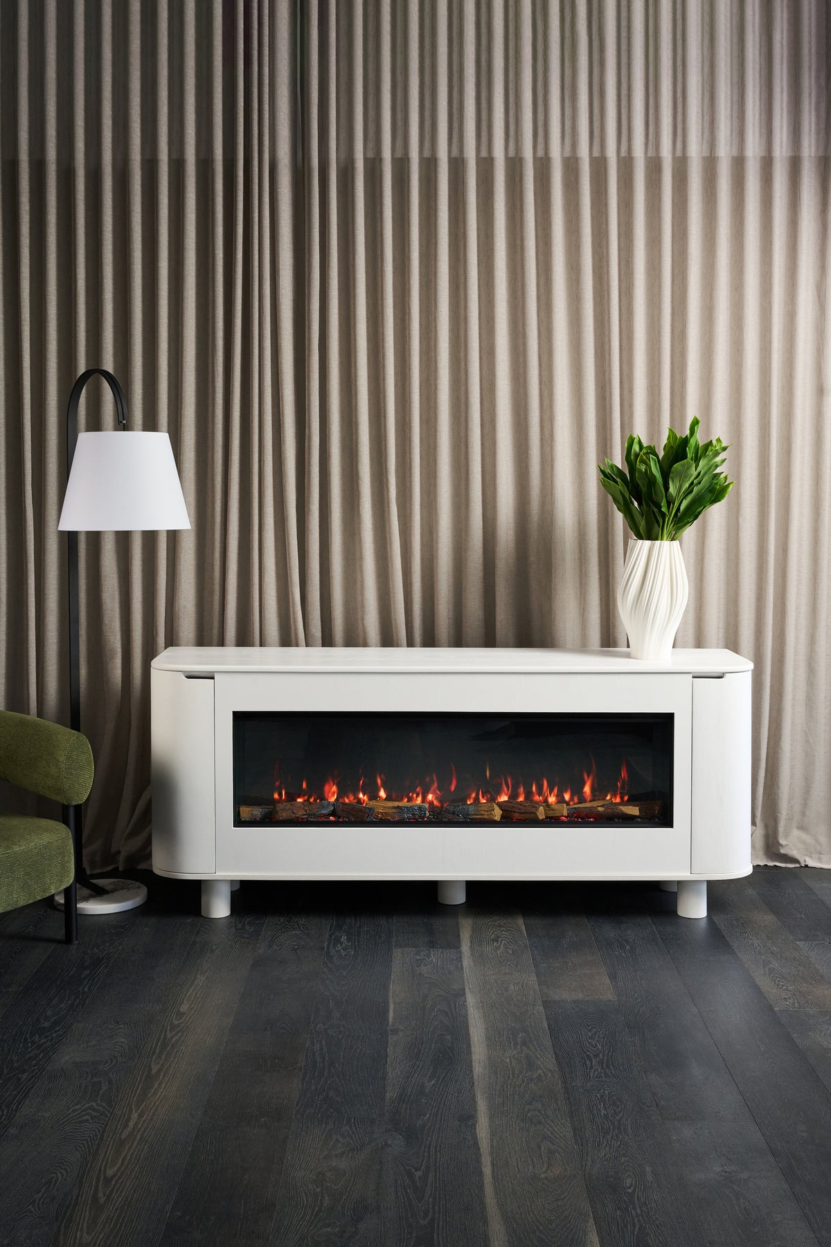Escea TFS650 Freestanding Wood Fireplace – Hot Water & Heating
