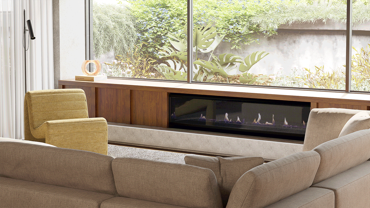 Escea LR1750 Holographic Electric Fireplace