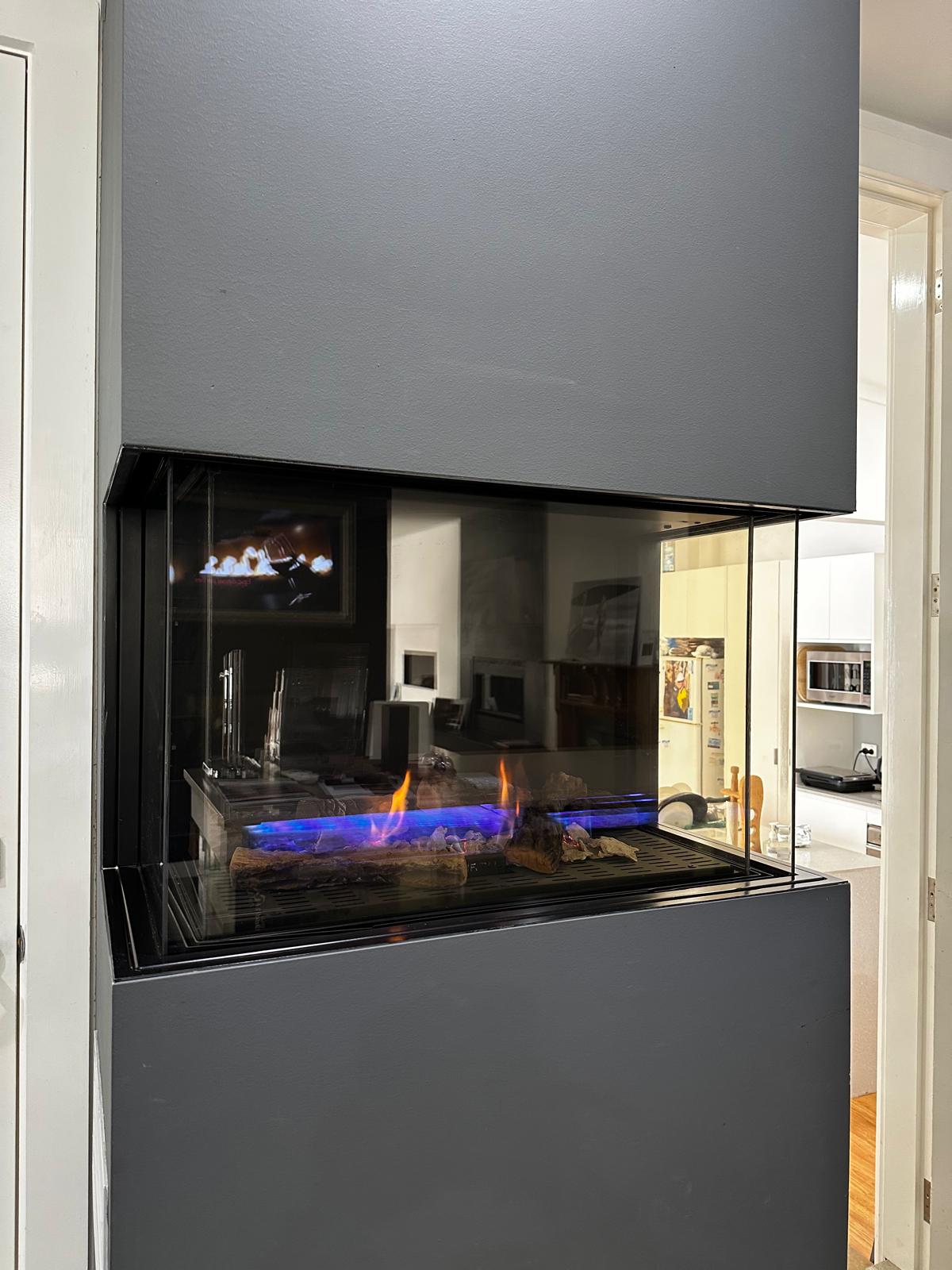 Ex-Display Ortal Clear 75 TS Natural Gas Fireplace