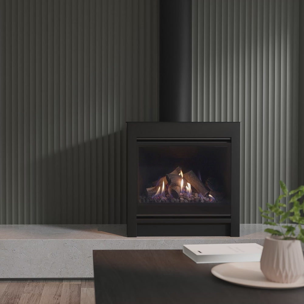 Escea DFS730 Freestanding Gas Fireplace – Hot Water & Heating