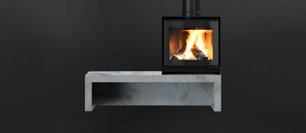 Escea TFS650 Freestanding Wood Fireplace – Hot Water & Heating