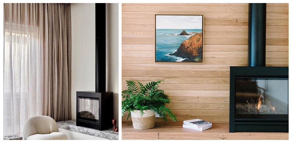 Escea DFS730 Freestanding Gas Fireplace – Hot Water & Heating