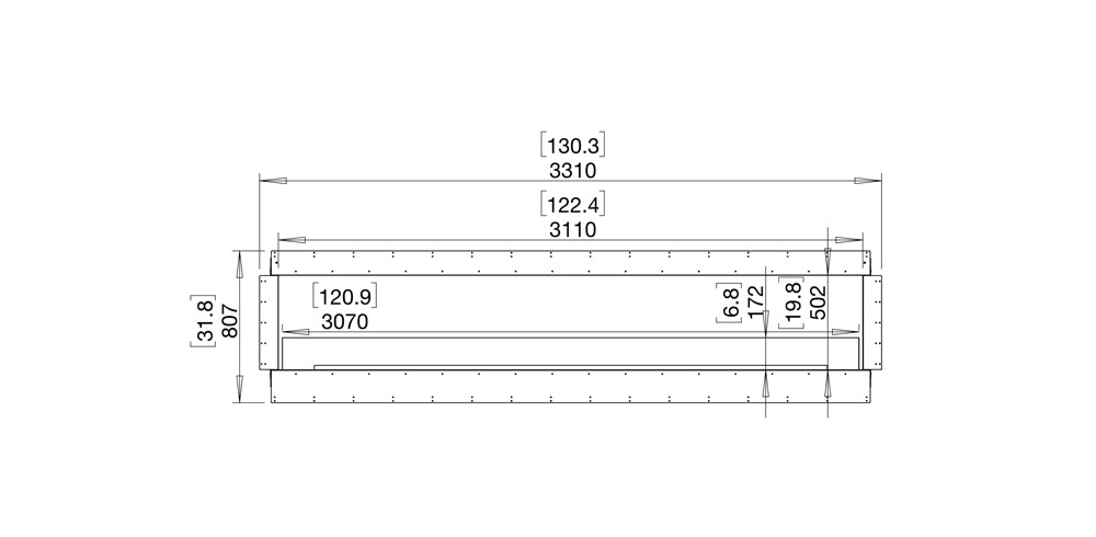 Ecosmart Double Sided Flex 122 Fireplace