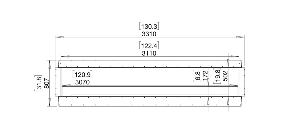 Ecosmart Single Sided Flex 122 Fireplace