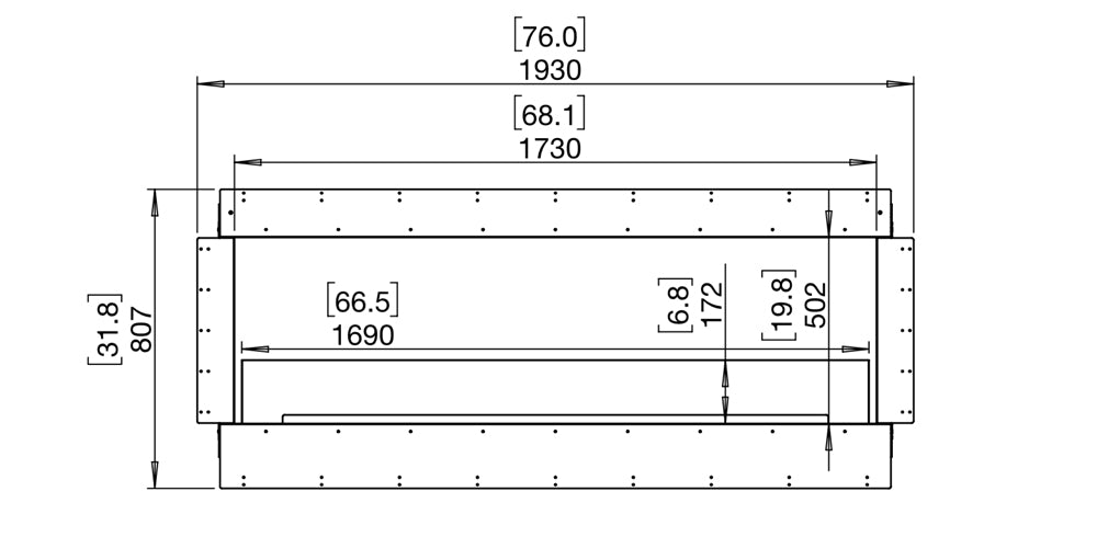 Ecosmart Double Sided Flex 68 Fireplace