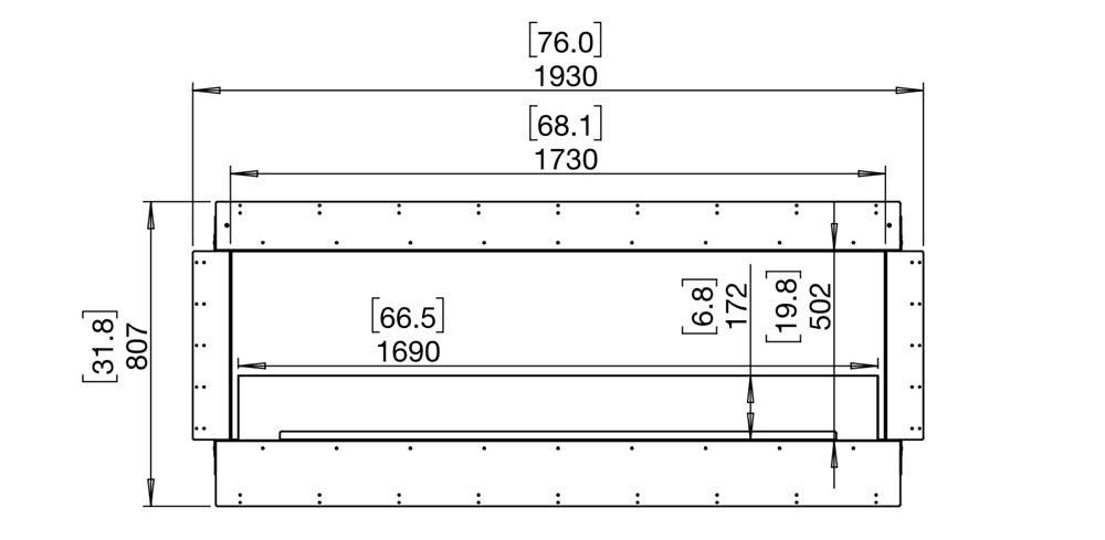 Ecosmart Single Sided Flex 68 Fireplace