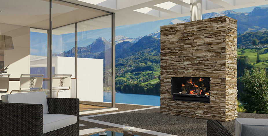 Escea EW5000 Outdoor Wood Cooking Fireplace – Hot Water & Heating