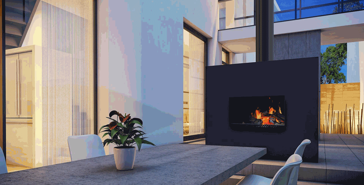Escea EW5000 Outdoor Wood Cooking Fireplace – Hot Water & Heating